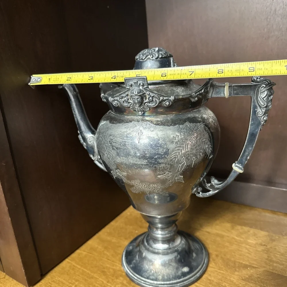 Antique Meridian B. Co. 1879 Tea/Coffee Silverplate Samovar